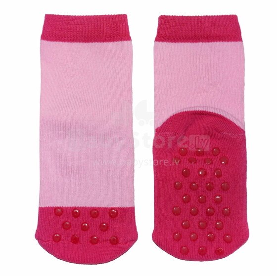 Weri Spezials Детские нескользящие носки Little Wonders Pink ART.WERI-0592 Высококачественных детских носков из хлопка с нескользящим покрытием