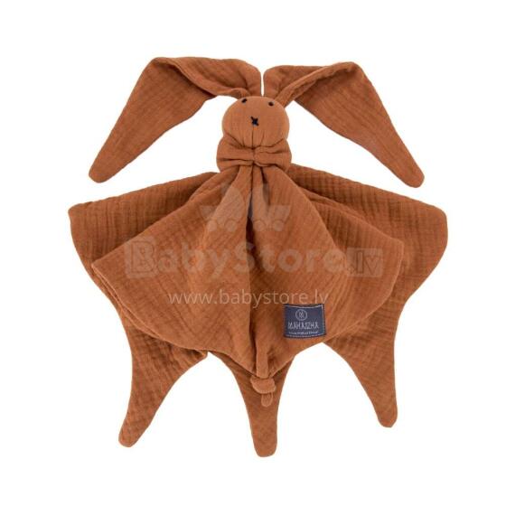 Makaszka Sleep Doudou Bunny Art.155232 Peach Caramel Mягкая тряпочка для сна Зайчик