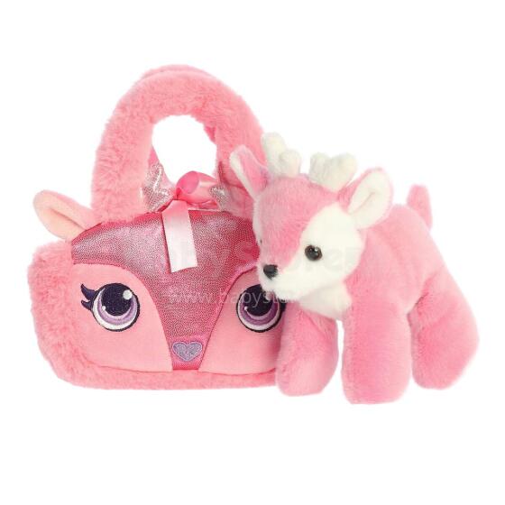 AURORA Fancy Pals Плюшевый олень в розовой сумке, 20 см