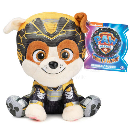 PAW PATROL Mighty Pups Movie Мягкая игрушка Крепыш 15 см