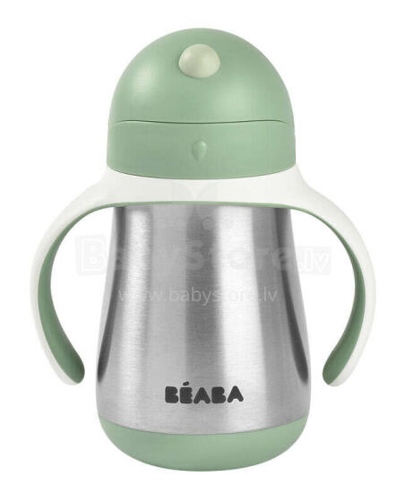 Beaba Steel Cup Art.913481 Blue Поильник с трубочкой с нержавеющей стали,250мл