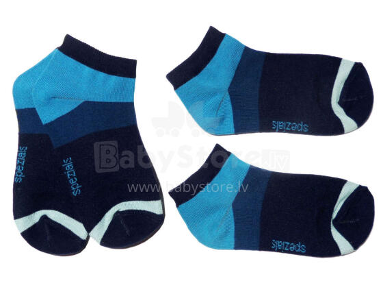 Weri Spezials Children's Sneaker Socks Modern Navy ART.WERI-5157 Pack of two high quality children's cotton sneaker socks