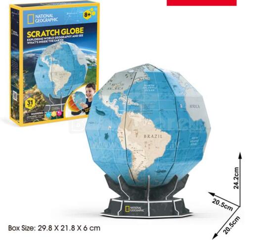 CUBICFUN 3D пазл Scratch Globe