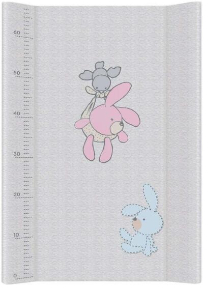 Ceba Baby Strong  Bunnies Changing Mat Art.155686 Grey Swaddling mattress with firm base + crib mount (70x50cm)