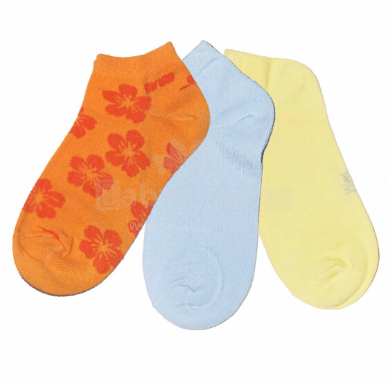 Weri Spezials Короткие Детские носки Hawaii Mandarin ART.WERI-0357 Комплект из трех пар высококачественных коротких детских носков из хлопка