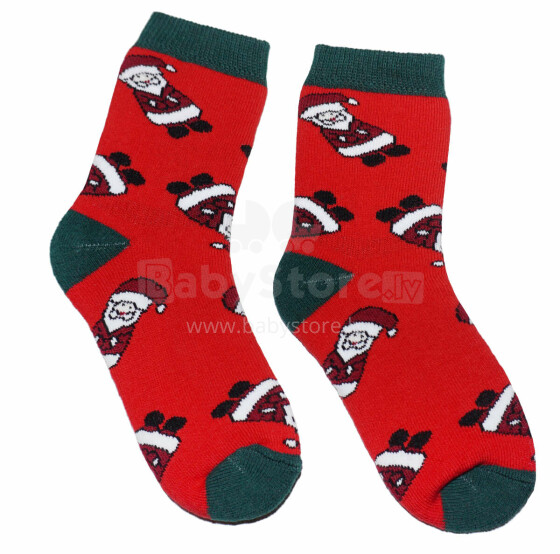 Weri Spezials Children's Plush Socks Christmas Red ART.WERI-4370 High quality children's cotton plush socks