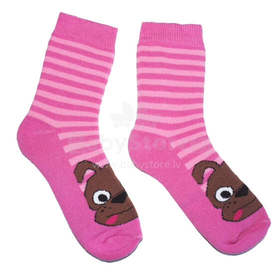 Weri Spezials Детские плюшевые носки Charlie the Dog Pink ART.WERI-4692 Высококачественные детские плюшевые носков из хлопка