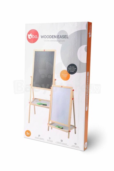 bo. Wooden Easel, double-sided drawing board