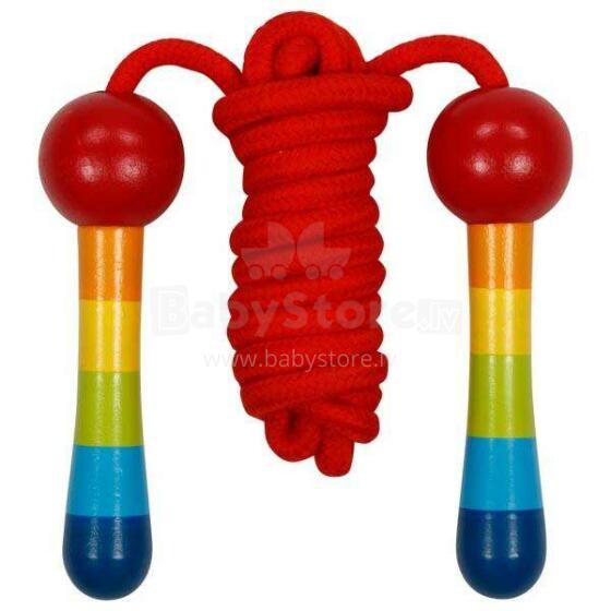 Goki Skipping rope with varnished wooden-screw-handle Art.63887
