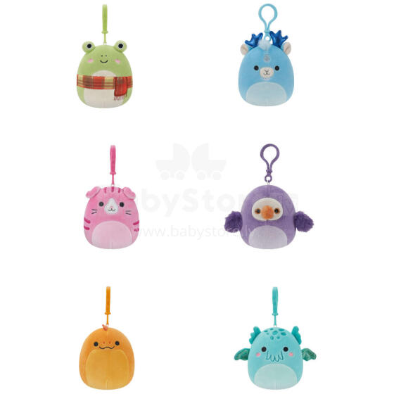 SQUISHMALLOWS Piespraužama plīša rotaļlieta, 8 cm, W16