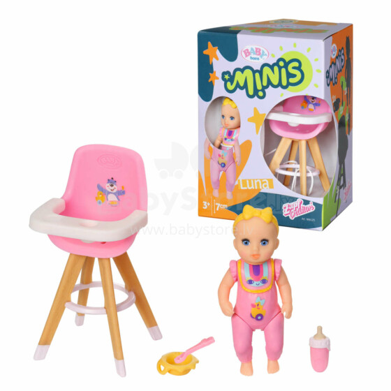 BABY BORN Minis rotaļu komplekts Augstais bērnu krēsls