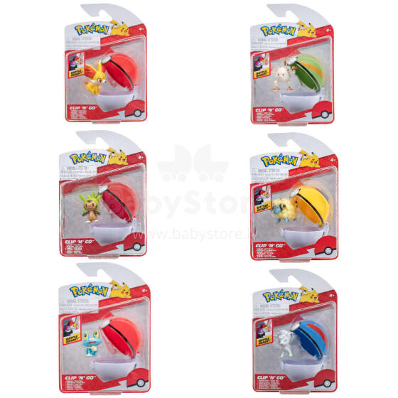 POKEMON Pokéball with figure Clip´N´Go, W14