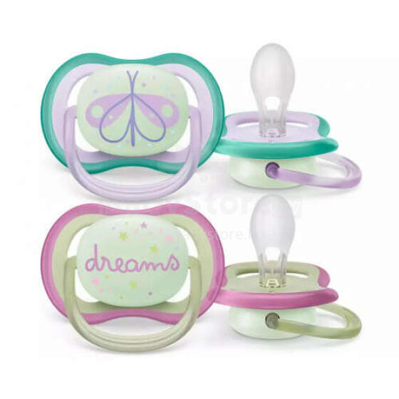 Philips Avent Ultra Air Night  Art.SCF376/19  Силиконовая пустышка  0-6м, BPA-Free (2 шт.)