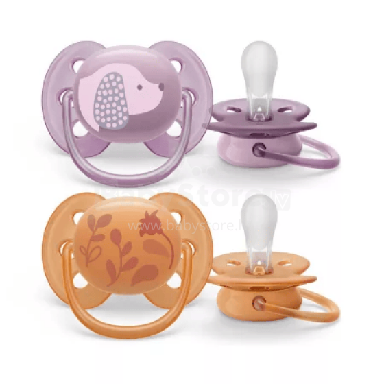 Philips Avent  Ultra Soft  Art.SCF091/18 Deco  пустышка силиконовая  BPA-Free,6-18 мес. (2 шт.)