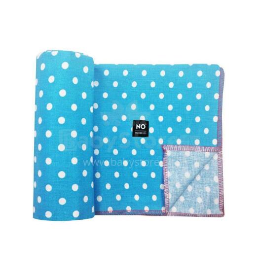 La Bebe™ Cotton Art.156139 Blue Хлопковая подстилка с клеенкой 100x150см