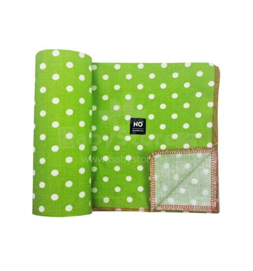 La Bebe™ Cotton Art.156141 Green Хлопковая подстилка с клеенкой 100x150см