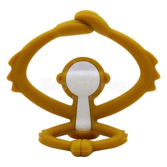 Mombella Monkey Teether Toy  Art.P8132 Curry Силиконовый прорезыватель для зубов Обезьянка