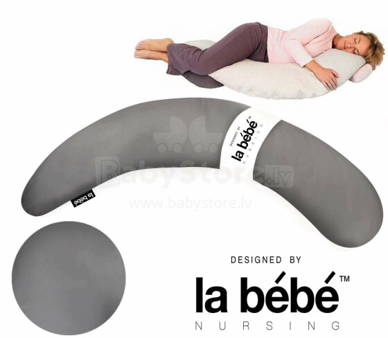 La Bebe™ Moon Maternity Pillow Cover Art.156260 Light Grey Papildus PĀRVALKS pakaviņam 195 cm