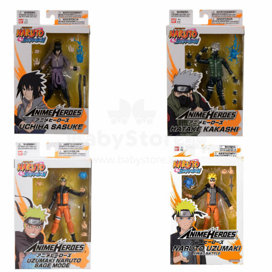 ANIME HEROES Naruto figure with accessories, 16 cm
