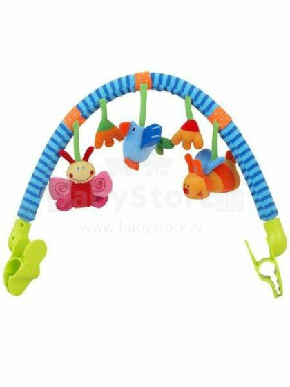 Baby Mix Butterfly Art.12845 Minkšta ir spalvinga žaislų arka vežimėliams, lovoms ir automobilinėms kėdutėms