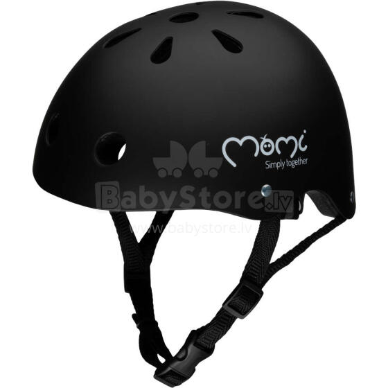 Momi Mimi Helmet Art.ROBI00062 Black Mat Certified, adjustable helmet for children M (48-52 cm)