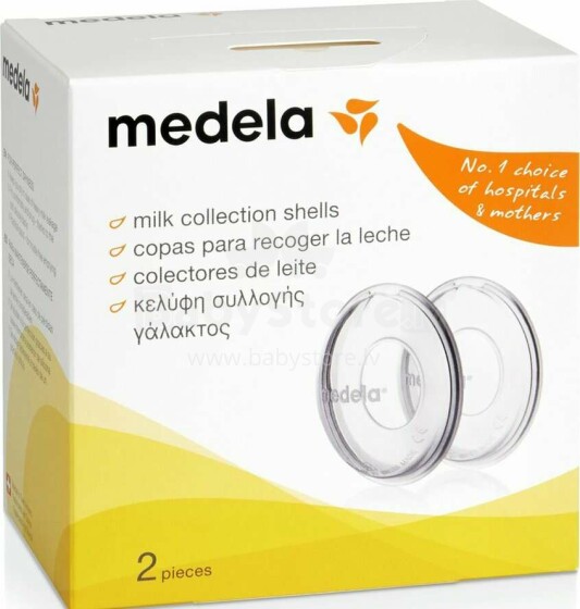 „Medela Shells Art.008.0240“ pieno rinkimo įklotai, silikoniniai, 2 vnt.