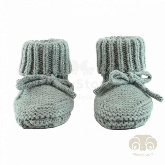 Lodger Slipper Folklore Merino Art.SLM 109_0-6 Silk Merino vilnas čībiņas 0-6 mēn.