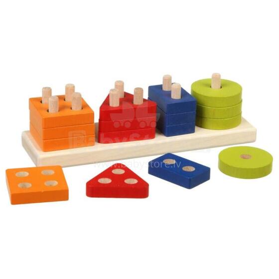 Cubika Wooden Geometric Sorter LSG-1 Art.15320 Развивающая деревянная игрушка 'Геометрические фигуры'