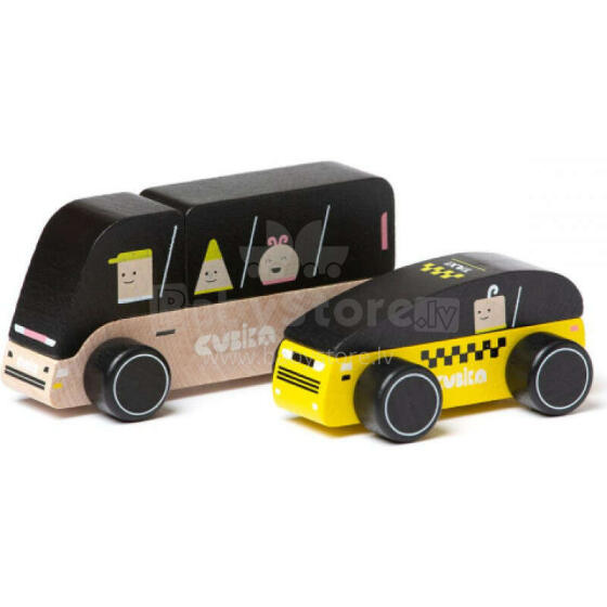 Cubika City Transport Art.15498 Деревянный набор Городской транспорт