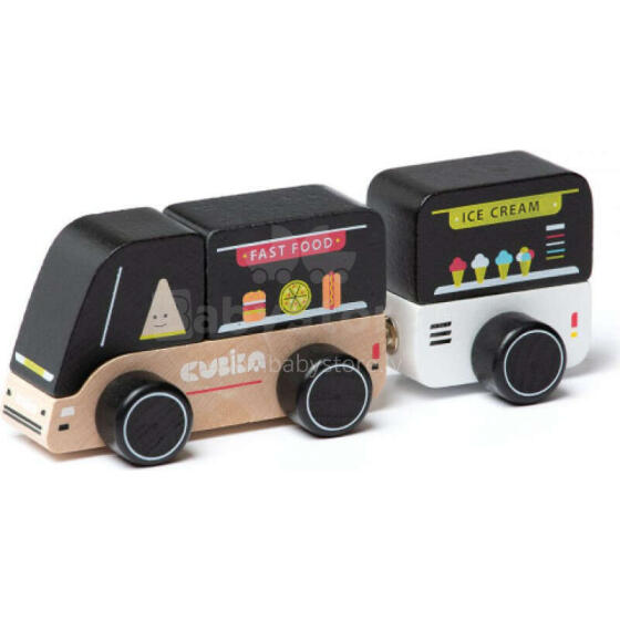 Cubika Food Truck Art.15542 Wooden cars Food truck