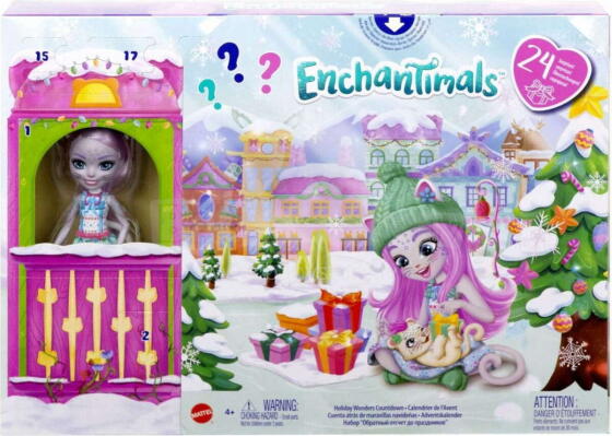 Mattel Enchantimals HHC21 Рождественский календарь кукла 15см