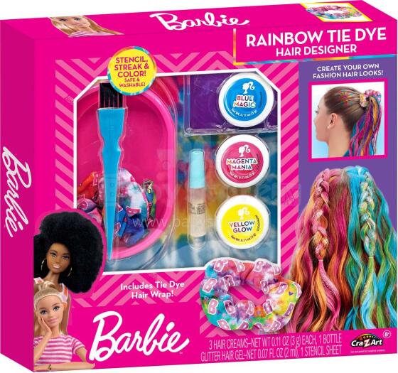 BARBIE Matu dizaina komplekts Batikotā varavīksne