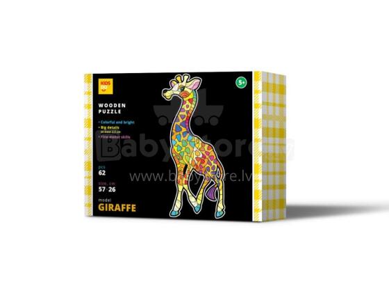KIDS DO Wooden puzzle Art.AP3113 Деревянный пазл Жираф 62 шт