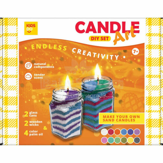 KIDS DO DIY Candle Art Set 4 colors Art.44005  žvakių meno rinkinys