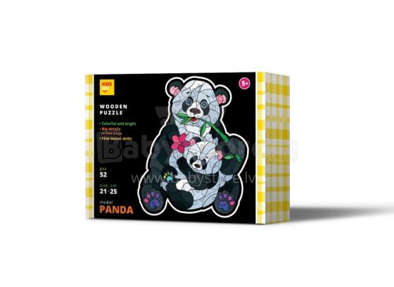 KIDS DO Wooden puzzle  Art.AP3119   Деревянный пазл Панда 52 шт