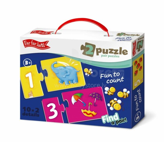 FAR FAR LAND Art.F-02513 Double puzzles - Fun to count