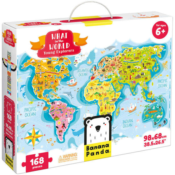 Banana Panda What in the World Young Explorers Art.33672 Grīdas puzle (168gab.)