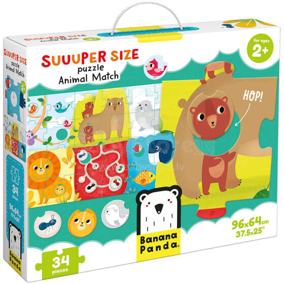 Banana Panda Suuuper Size Puzzle Animal Match Art.49025 Напольный пазл (34шт.)