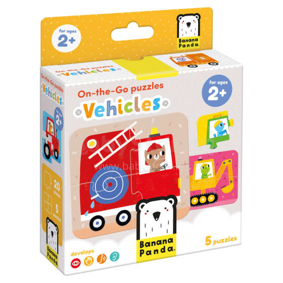 Banana Panda On-the-Go Puzzles Vehicles Art.49202 пазл (20шт.)