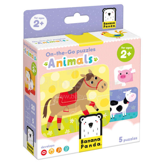 Banana Panda On-the-Go Puzzles Animals Art.49201 пазл (20шт.)