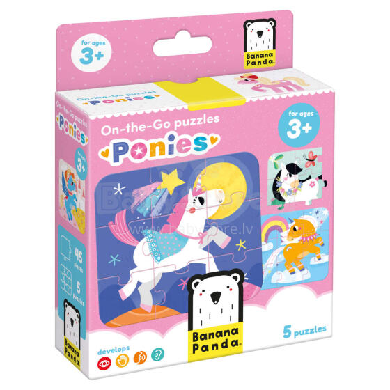 Banana Panda On-the-Go Puzzles Ponies Art.49204 пазл (45шт.)