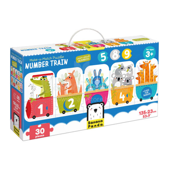 Banana Panda Make-a-Match Puzzle Number Train Art.49113 пазл (30шт.)