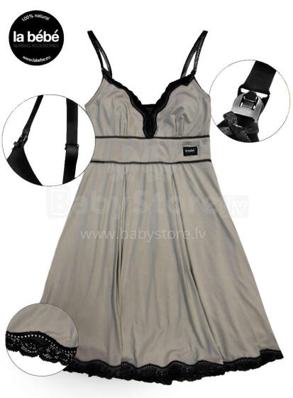La Bebe™ Nursing Cotton Mia Art.156717 Beige Nursing Nightdress