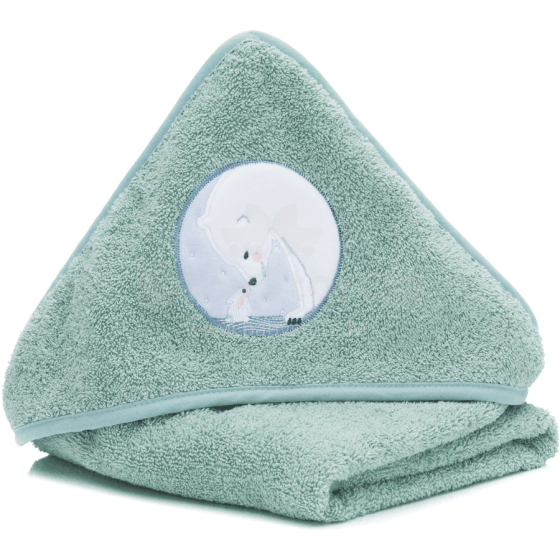Fillikid Polarbear Art.1032-40 Light Blue Махровое полотенце с капюшоном 75 х 75 см
