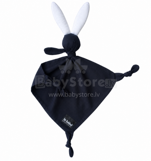 La Bebe™ Sleep Comforter Art.156856 Black Bunnies Mīksta miega lupatiņa