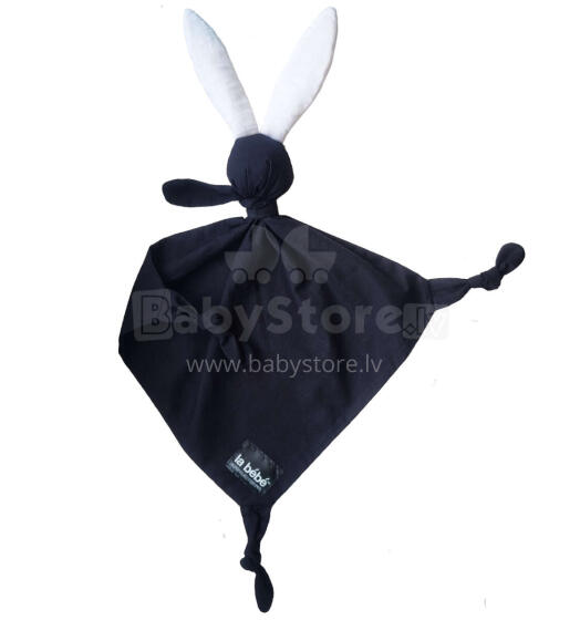 La Bebe™ Sleep Comforter Art.156856 Black Bunnies Mīksta miega lupatiņa