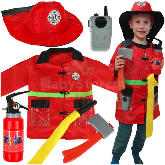 Ikonka Art.KX4295 Fireman kostīms izmērs 3-8 gadi