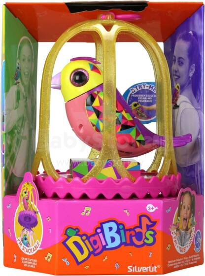SILVERLIT интерактивная птичка в клетке Digibirds