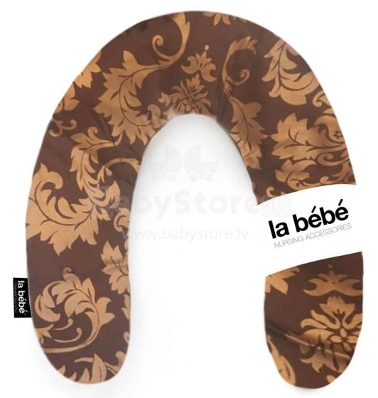 La Bebe™ Rich Satin Nursing Maternity Pillow Art.15689 Eastern Brown/Gold 30x104 cm
