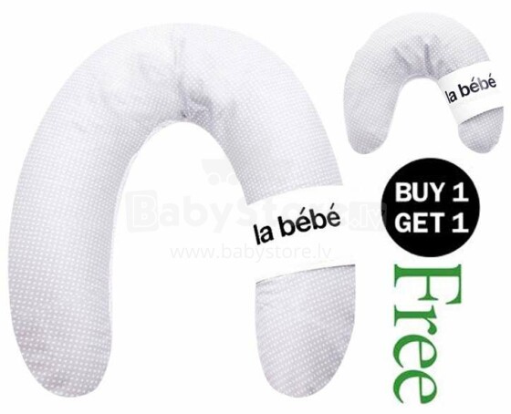 La Bebe™ Rich+Mimi! Cotton Nursing Maternity Pillow Art.15690 Light grey Подковка для сна, кормления малыша 30*175cm